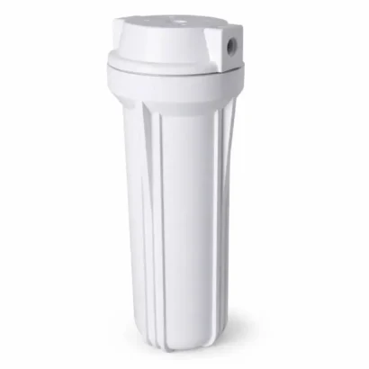 Purificateur blanc 10 pouces pour osmoseur avec entrée 1/4 pouce.