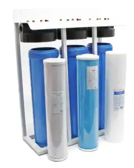 Filtre à eau Big 20 Pouces avec sédiments et charbon actif, idéal pour purifier l'eau domestique. Facile à installer, il assure une eau propre et saine pour toute la famille.