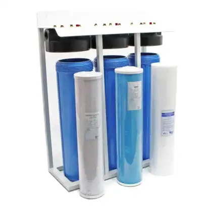 Filtre à eau Big 20 Pouces avec sédiments et charbon actif, idéal pour purifier l'eau domestique. Facile à installer, il assure une eau propre et saine pour toute la famille.