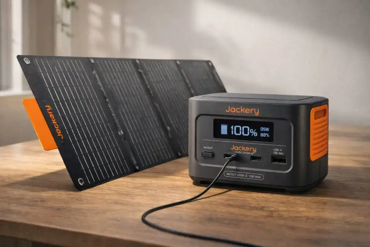 Jackery G&eacute;n&eacute;rateur Solaire 100 Plus avec panneau SolarSaga 40W Mini