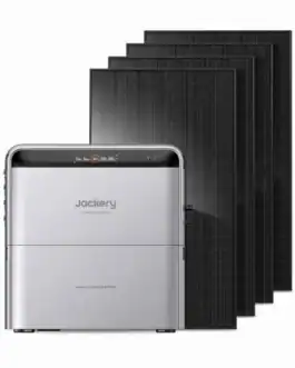 Panneaux solaires Jackery SolarVault 3 Pro Max avec unit&eacute; de stockage, id&eacute;al pour l'&eacute;nergie solaire portable et &eacute;cologique.