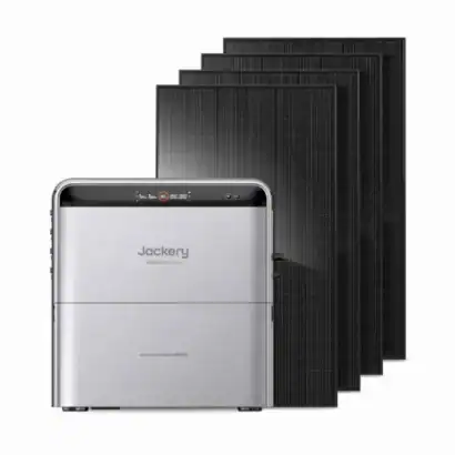 Panneaux solaires Jackery SolarVault 3 Pro Max avec unit&eacute; de stockage, id&eacute;al pour l'&eacute;nergie solaire portable et &eacute;cologique.