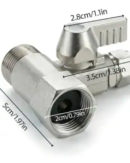 Raccord T en métal pour plomberie, compatible avec vannes d'arrêt 1/4" pour systèmes de filtration d'eau et réfrigérateurs américains.