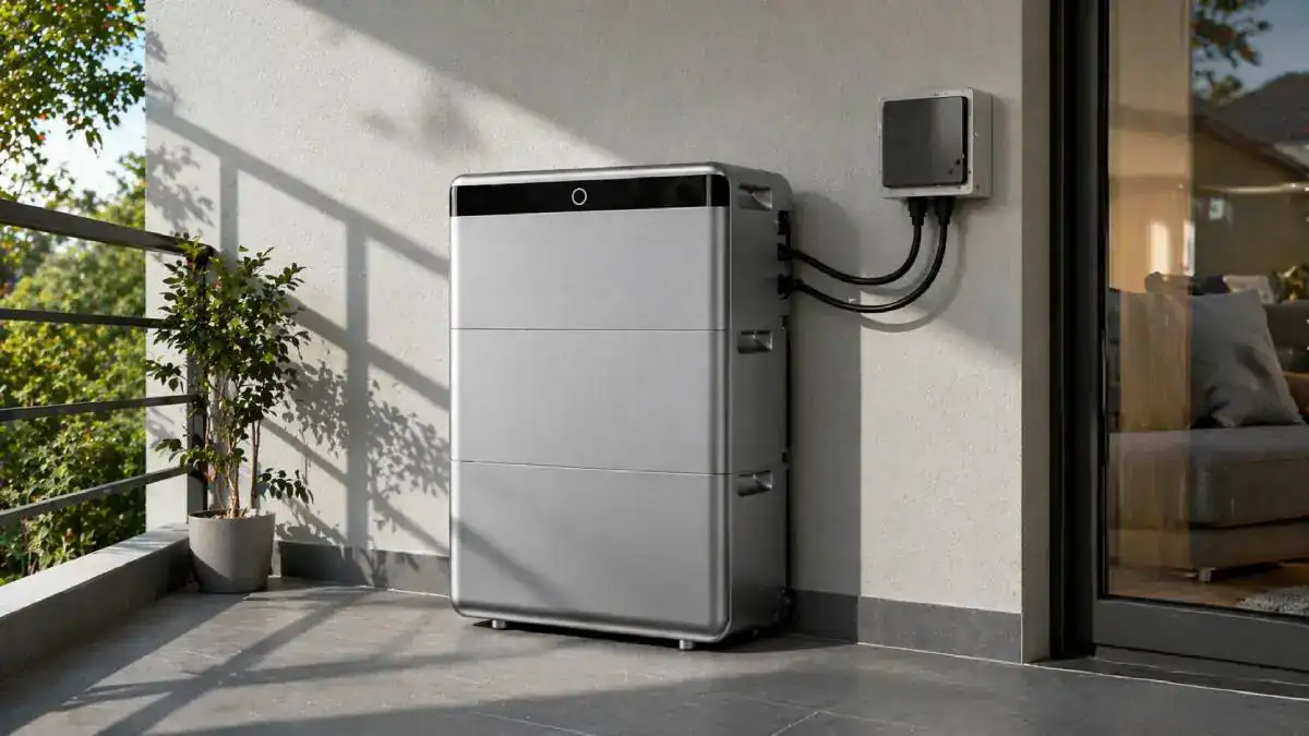 Installation batterie solaire maison balcon garage