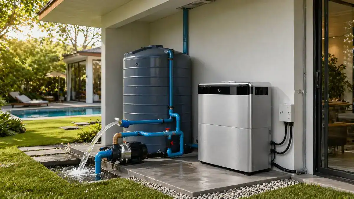 Pompe &agrave; eau aliment&eacute;e par batterie domestique