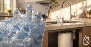 Bouteilles d'eau en plastique recyclé - Boutique Diproclean Différence entre le coût de bouteille d'eau en plastique et le coût d'un osmoseur Waterdrop.