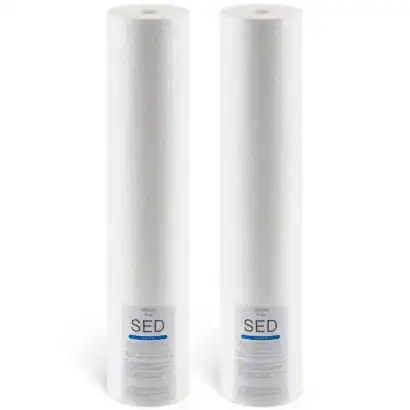 Filtres polypropyl&egrave;ne Big 20 pouces 5 microns pour filtration haute capacit&eacute;, id&eacute;al pour l'eau potable et les applications industrielles.