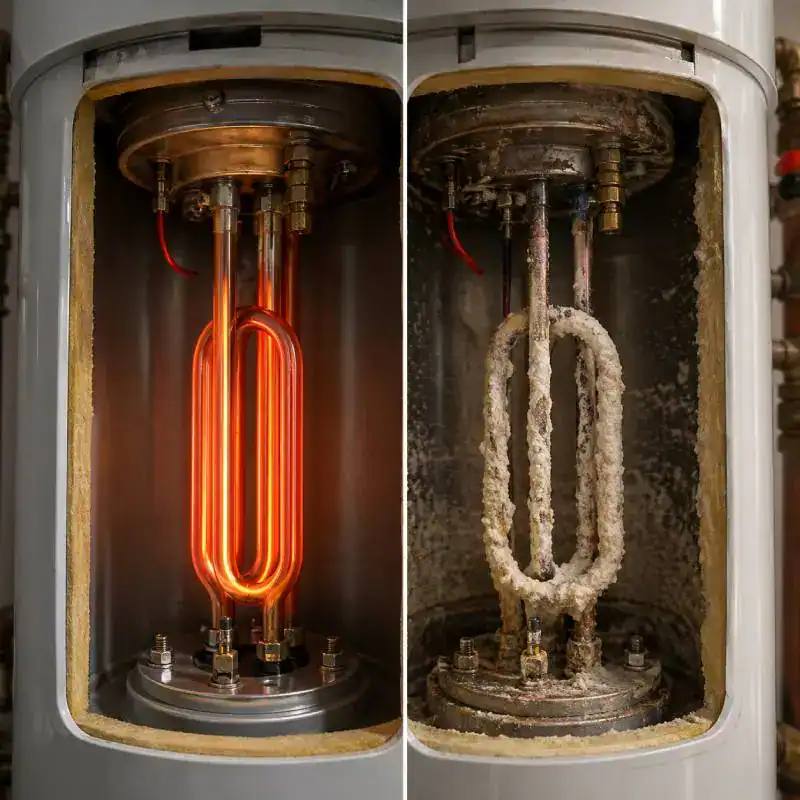 Chauffe-eau entartré qui consomme davantage d'énergie