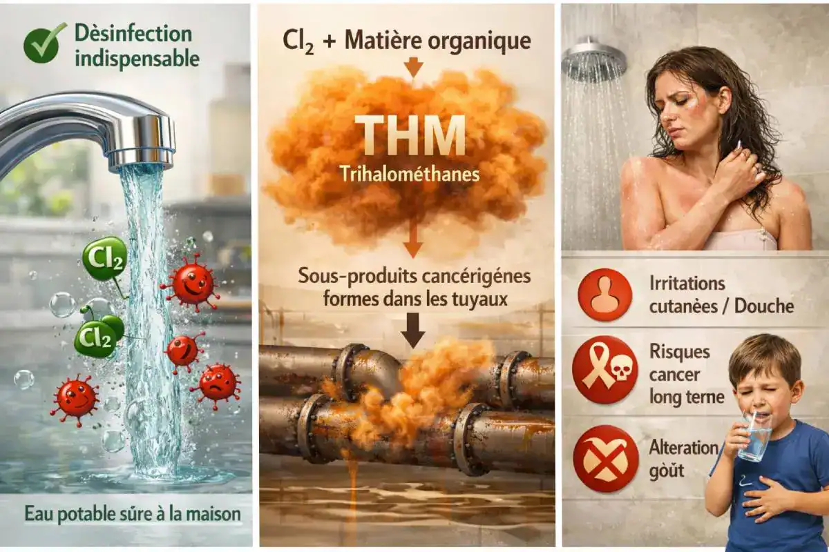 Contaminants invisibles dans l'eau du robinet