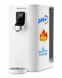 Distributeur d'eau min&eacute;rale osmos&eacute;e chaud et froid Waterdrop K19-HG, id&eacute;al pour la maison ou le bureau, avec contr&ocirc;le de temp&eacute;rature et purification UV.