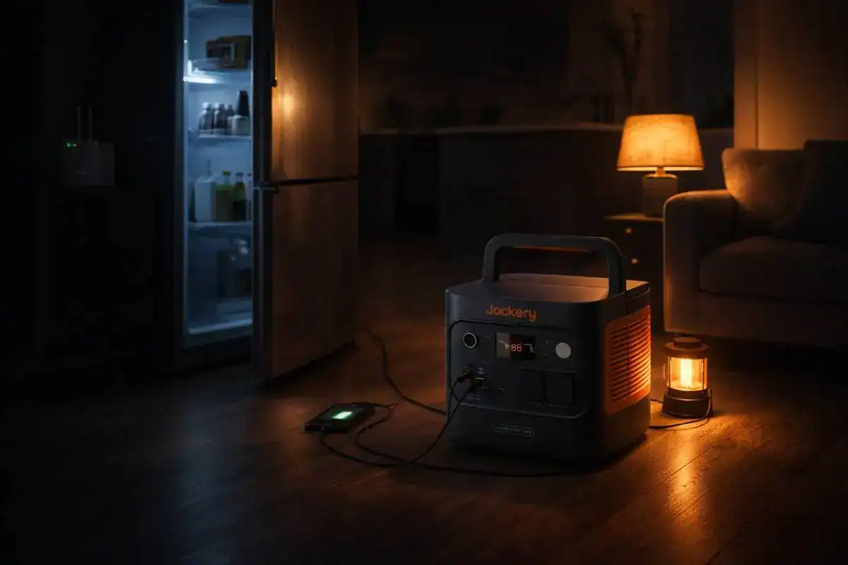 Utilisation station &eacute;lectrique en secours maison