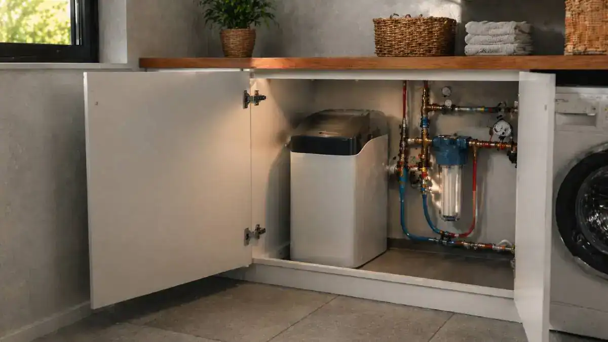 Espace technique pour installer un adoucisseur d'eau