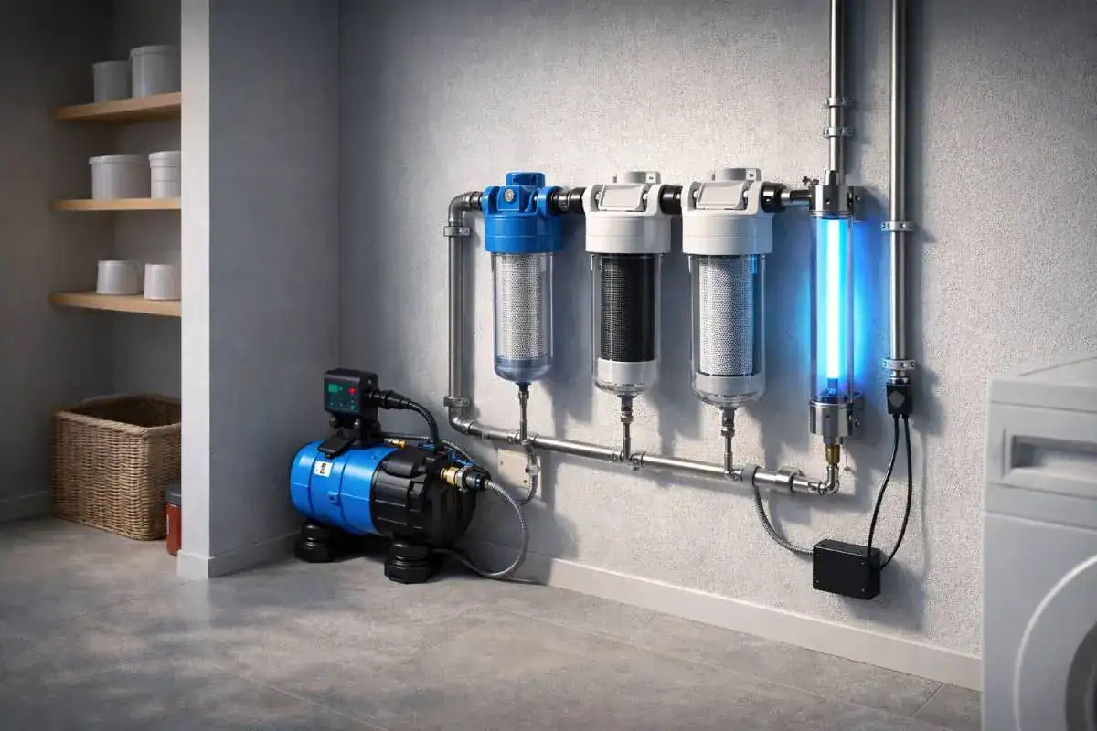Système complet avec filtration et traitement UV