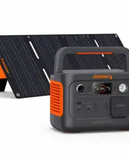 Station &eacute;lectrique Jackery Explorer 300 Plus avec panneaux solaires 40W pour alimentation portable et &eacute;cologique.