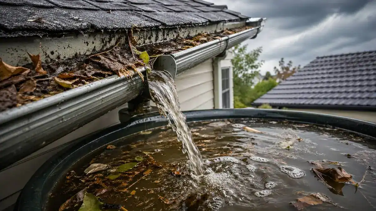 Contamination de l'eau de pluie sur toiture
