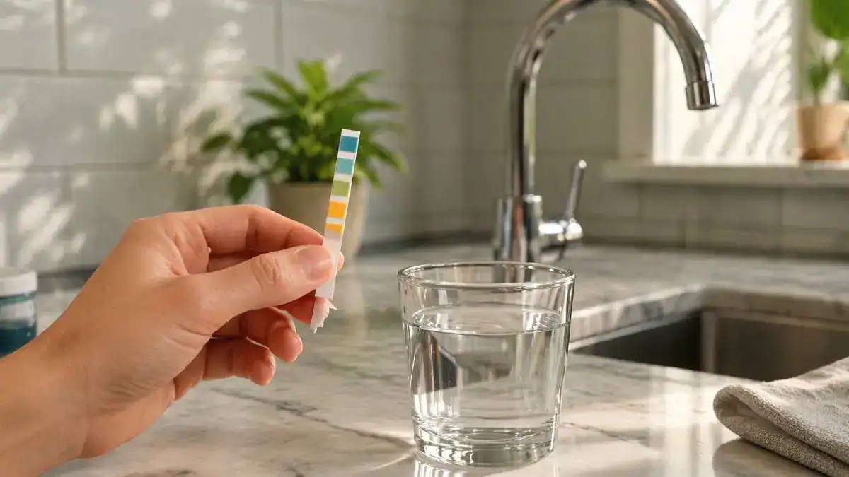 Analyse de la duret&eacute; de l'eau dans une maison