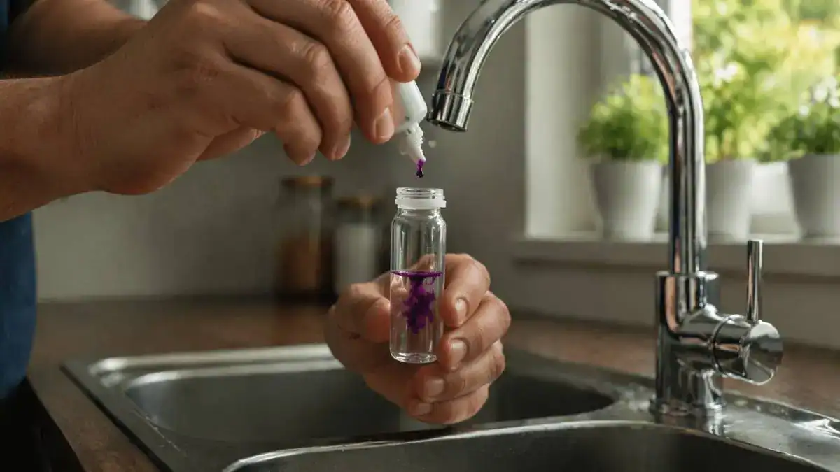 Test de dureté de l'eau au robinet avant choix d'un adoucisseur