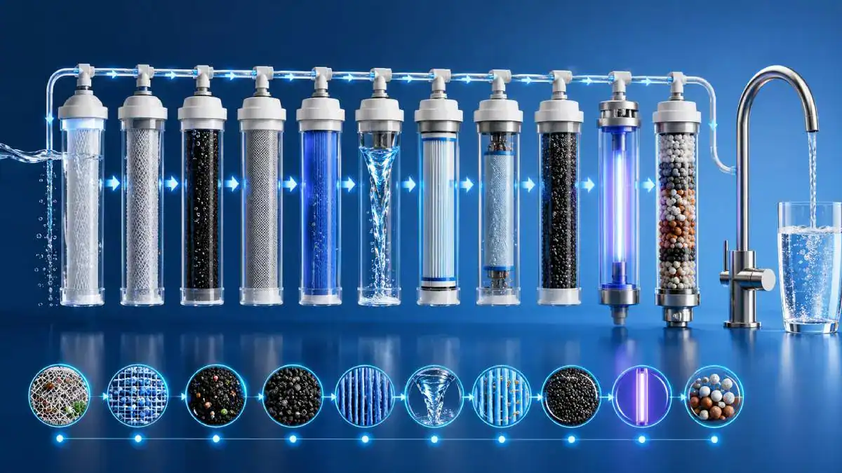 Sch&eacute;ma de filtration 10 &eacute;tapes Waterdrop G3P800
