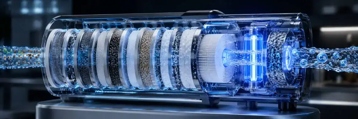 Etapes de filtration 0,0001 micron avec reminéralisation du X12 Waterdrop
