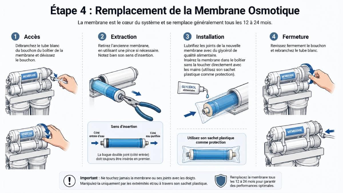 Le remplacement de la membrane osmotique
