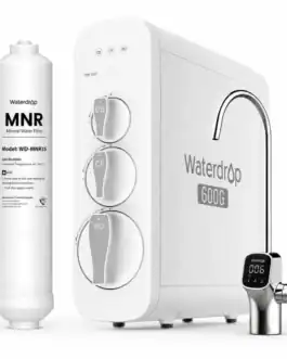 Filtre à eau Waterdrop 600G avec robinet et système de filtration avancé pour une eau pure et saine. Idéal pour les professionnels et les particuliers soucieux de leur qualité d'eau.