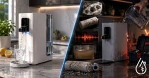 Filtre &agrave; eau Diproclean pour une eau pure et saine, id&eacute;al pour la maison ou le bureau, avec un design moderne et facile &agrave; installer.