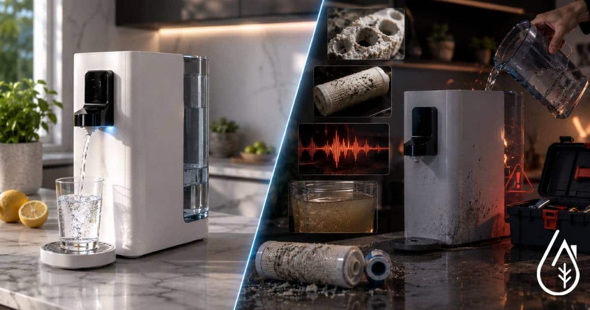 Filtre à eau Diproclean pour une eau pure et saine, idéal pour la maison ou le bureau, avec un design moderne et facile à installer.