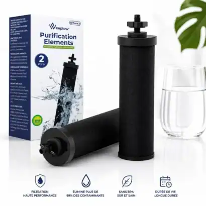 Filtre charbon Weeplow&reg; O'Pure 2 compatible avec Berkey, Berkefeld et Doulton pour une eau plus pure. Facile &agrave; installer, &eacute;limine plus de 99% des contaminants, pour une eau saine et s&ucirc;re.