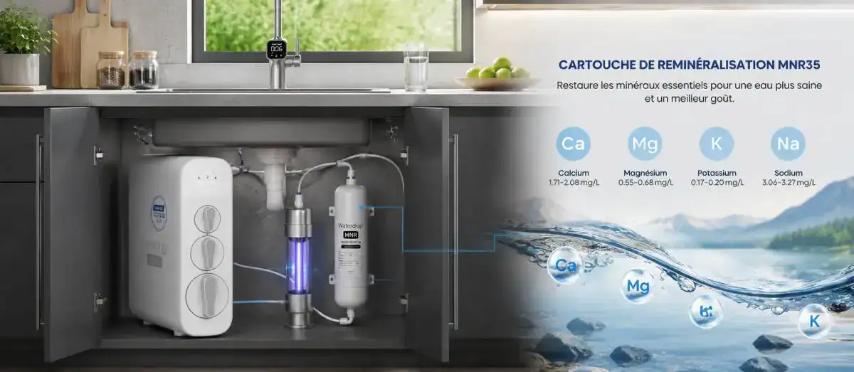 Waterdrop G3P800 avec cartouche MNR35 et UV LED