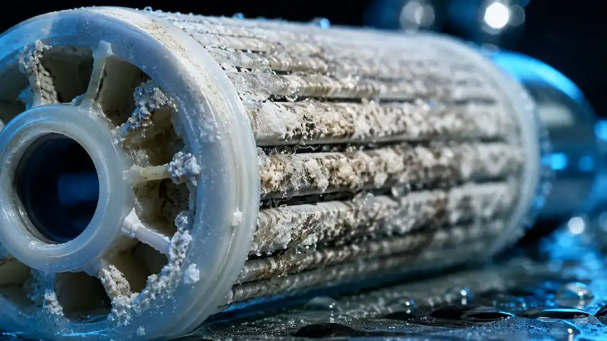 Accumulation de calcaire dans un syst&egrave;me de filtration