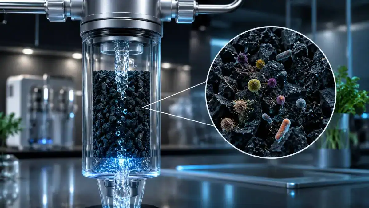 Filtration de l&rsquo;eau au charbon actif