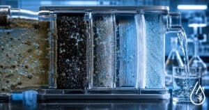 Filtre &agrave; eau industriel avec plusieurs couches de filtration pour une eau pure.