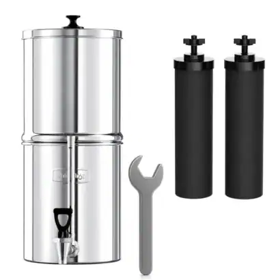 Filtre d'eau par gravit&eacute; Waterdrop 8,5 litres, sans support, pour purification efficace de l'eau. Facile &agrave; installer et &agrave; utiliser, id&eacute;al pour une eau propre &agrave; la maison ou au bureau.