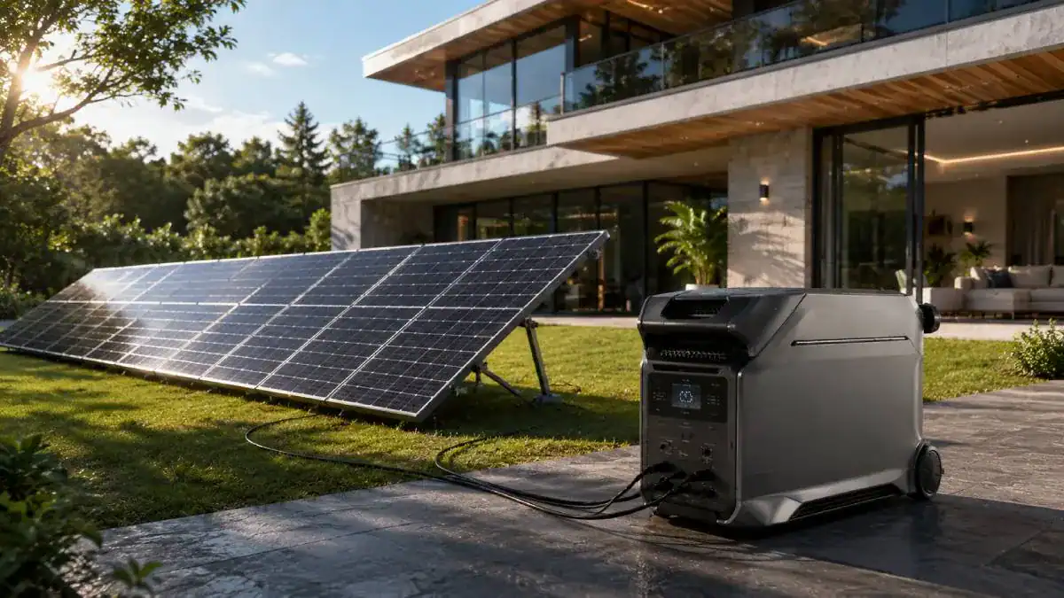 EcoFlow DELTA Pro 3 avec panneaux solaires recharge 2600 W