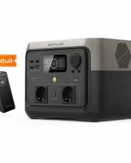 Station &eacute;lectrique portable EcoFlow DELTA 3 Max, capacit&eacute; 2048 Wh, puissance 2400 W, id&eacute;ale pour camping et secours.