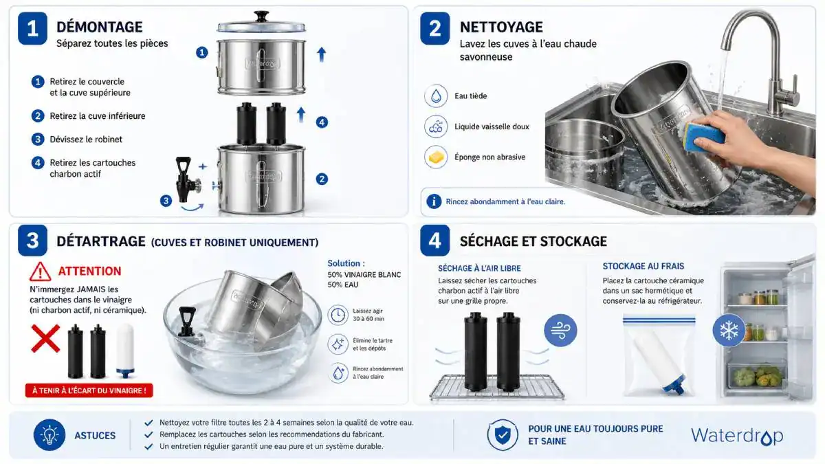 Entretien d&rsquo;un filtre &agrave; eau par gravit&eacute;