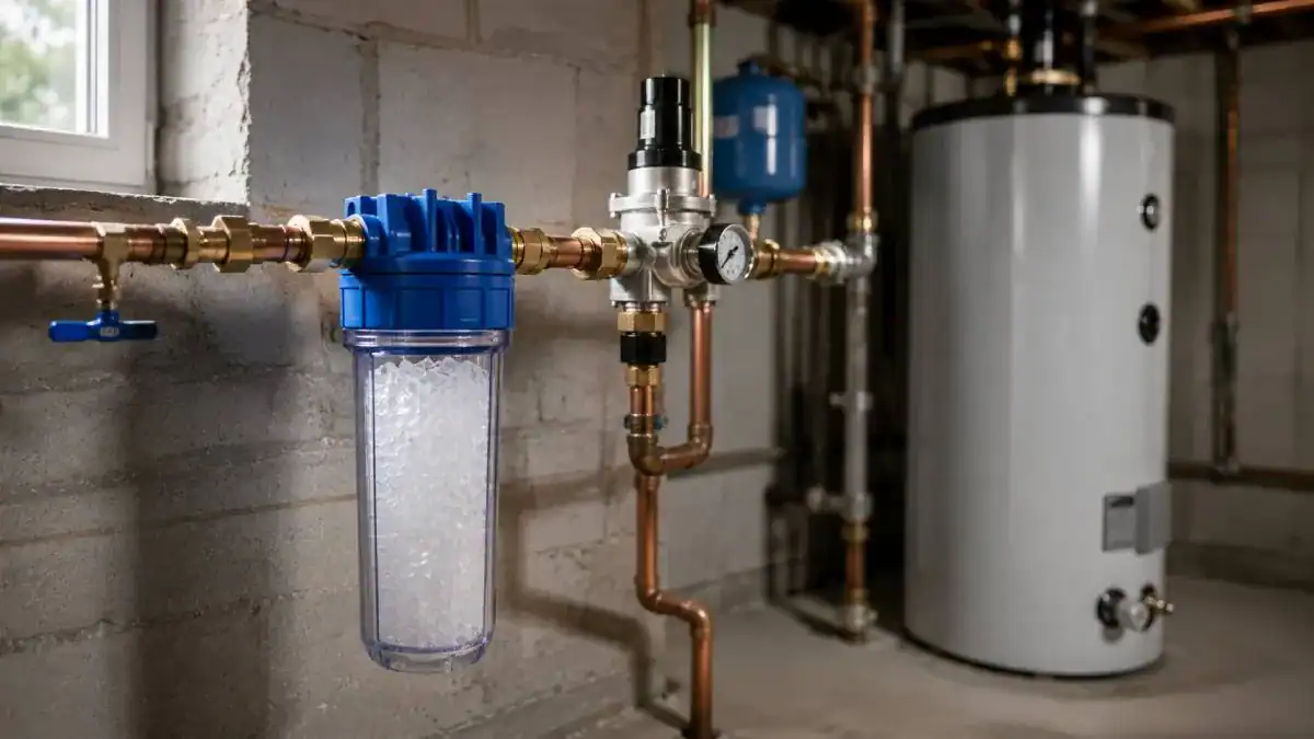 Installation filtre eau arriv&eacute;e g&eacute;n&eacute;rale maison