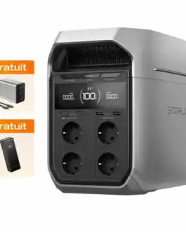 Station &eacute;lectrique portable EcoFlow DELTA 3 Plus, capacit&eacute; 1 kWh, puissance 1800 W, id&eacute;ale pour l'autonomie en d&eacute;placement.