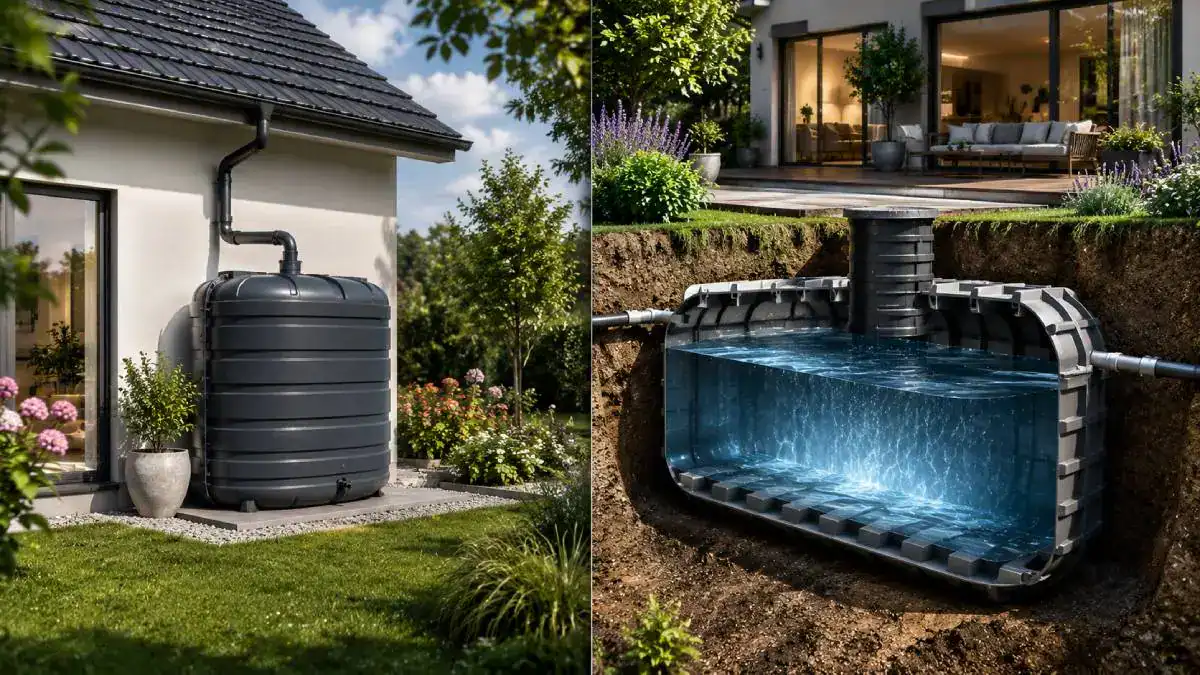 Choisir une cuve a&eacute;rienne ou enterr&eacute;e pour r&eacute;cup&eacute;rer l'eau de pluie