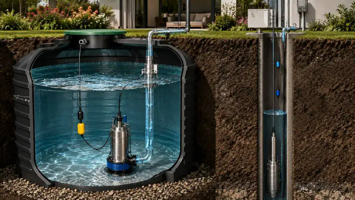 Flotteur et sondes de niveau pour automatiser une pompe &agrave; eau