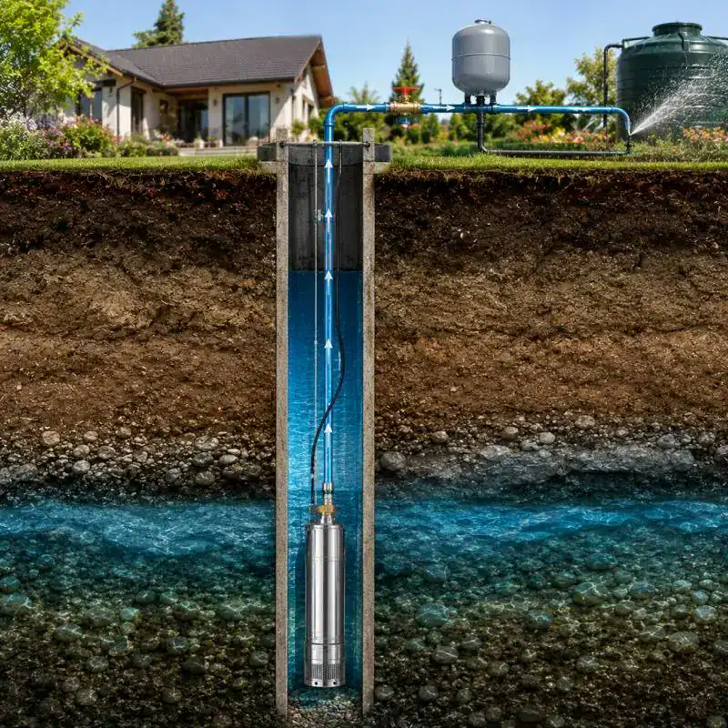 Pompe immerg&eacute;e 370W pour puits profond et forage