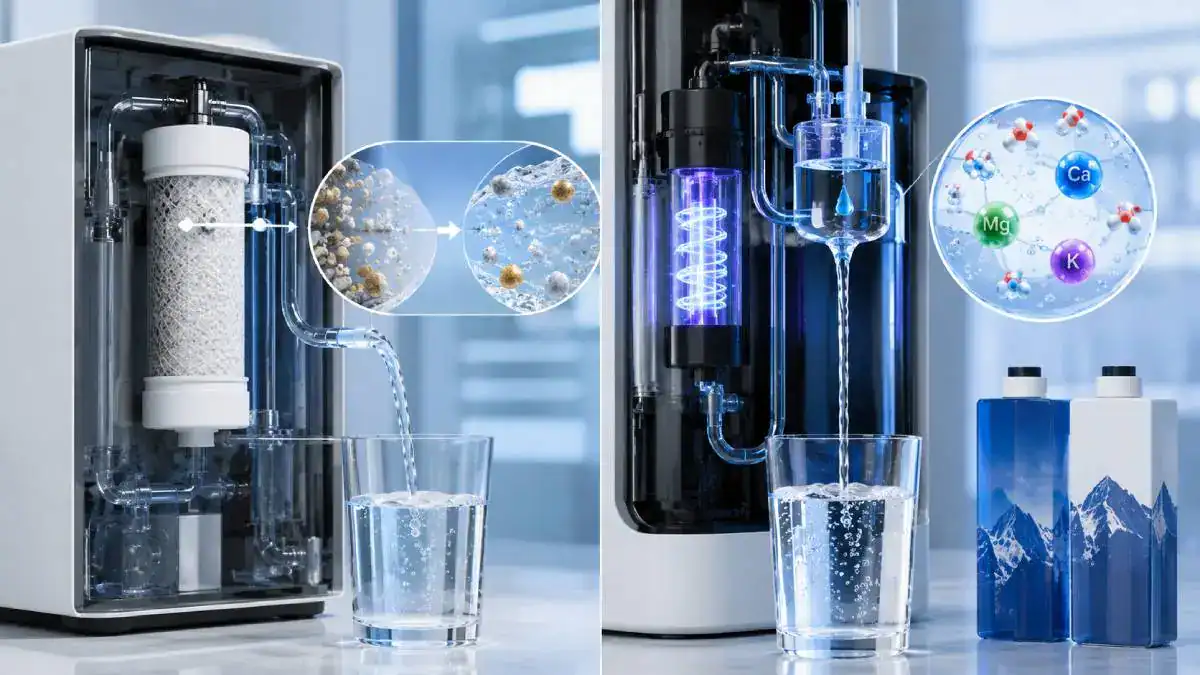 Comparaison entre la cartouche de remin&eacute;ralisation Waterdrop K19 et la remin&eacute;ralisation liquide Alpine Blend du Langwater