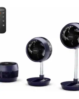 Ensemble de ventilateurs pliables AIRMATE avec télécommande, idéal pour une circulation d'air efficace et silencieuse dans votre espace.