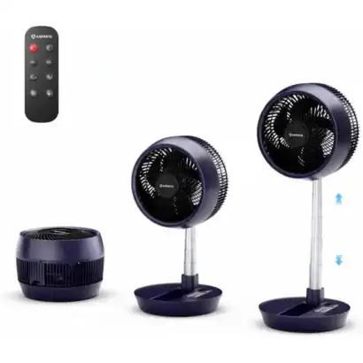 Ensemble de ventilateurs pliables AIRMATE avec t&eacute;l&eacute;commande, id&eacute;al pour une circulation d'air efficace et silencieuse dans votre espace.
