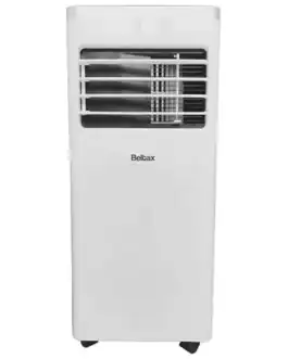 Climatiseur mobile blanc BeltaX 10000 BTU avec télécommande, idéal pour rafraîchir une pièce rapidement.