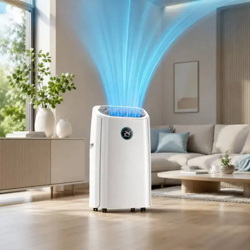 Climatiseur DREO 10000 BTU AC515S dans un salon moderne