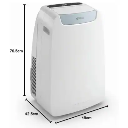 Climatiseur mobile Olimpia Dolceclima Air Pro 14000 BTU WiFi, appareil de climatisation portable pour int&eacute;rieur, design compact et moderne.