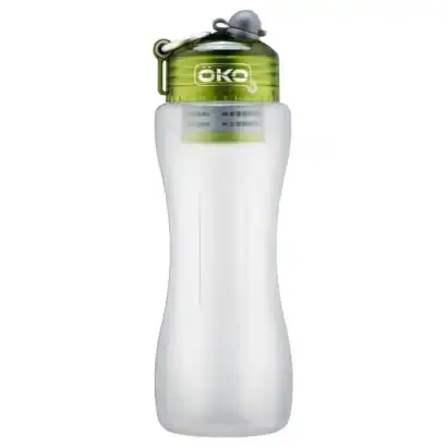Bouteille de filtration d'eau 1L OKO bleue pour &eacute;liminer chlore, plomb, microplastiques et contaminants, id&eacute;ale pour une eau pure et saine.