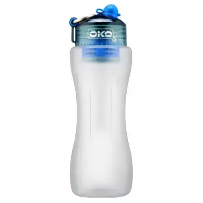 Bouteille de filtration d'eau 1L OKO pour &eacute;liminer chlore, plomb, microplastiques et contaminants, id&eacute;ale pour une eau saine et pure.