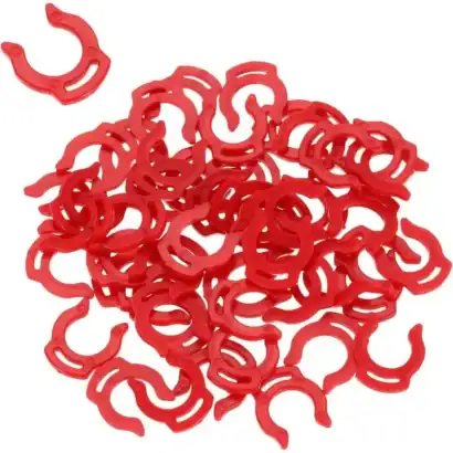 Clips de verrouillage pour filtration d'eau - Boutique Diproclean Lot de clips de verrouillage en plastique rouge pour raccords de systèmes de filtration d'eau sous évier, 1/4 pouce, pour osmose inverse.